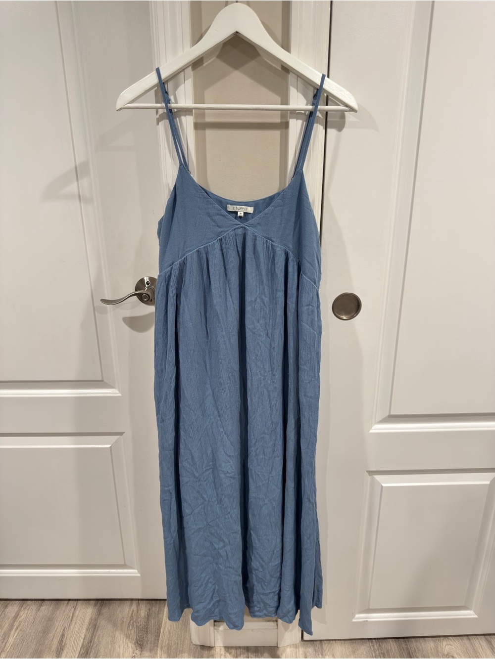 Z Supply Blue Sleeveless Maxi Dress Adjustable Strap Women's Medium